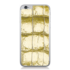 Gold American Alligator iPhone 6 Leather Back